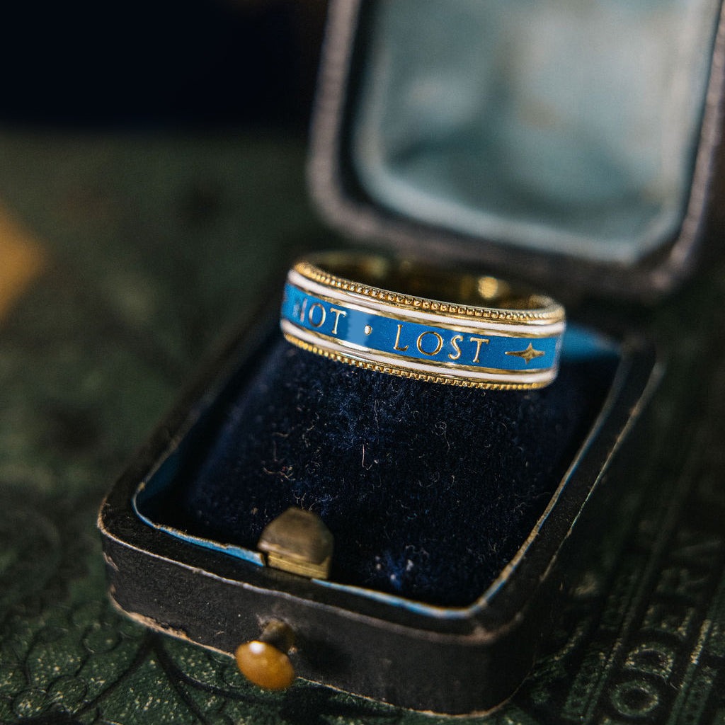 Blue Custom Enamel Ring