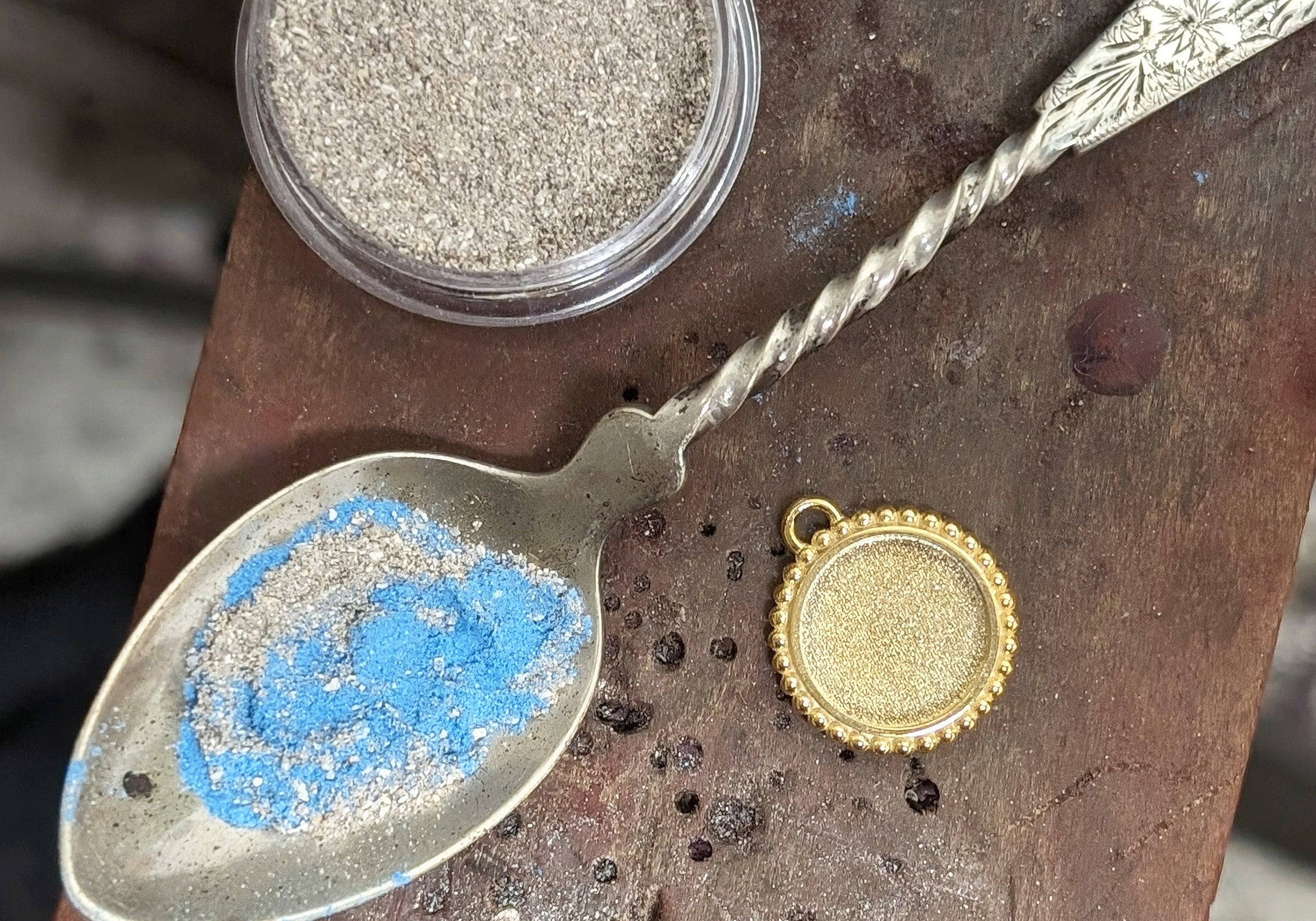 Ashes and Enamel Pendant