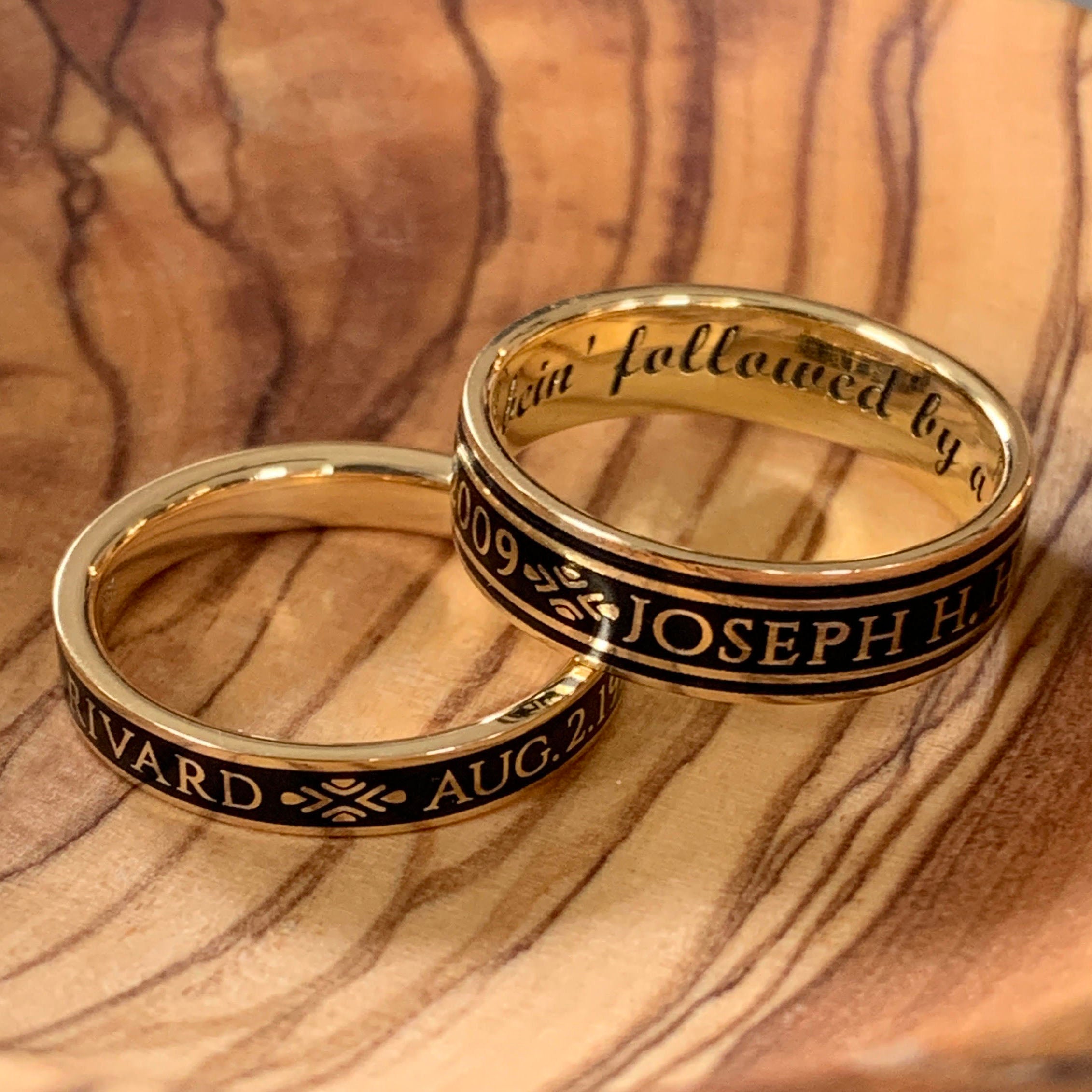 Thin Traditional Memorial Ring