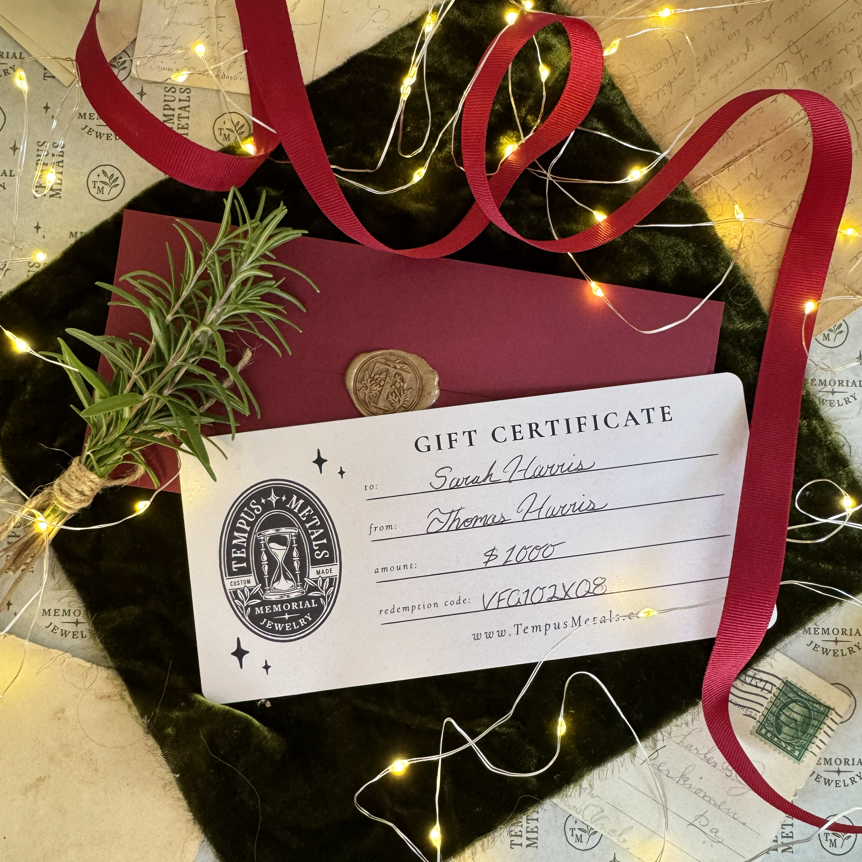 Gift Certificate with beautiful packaging