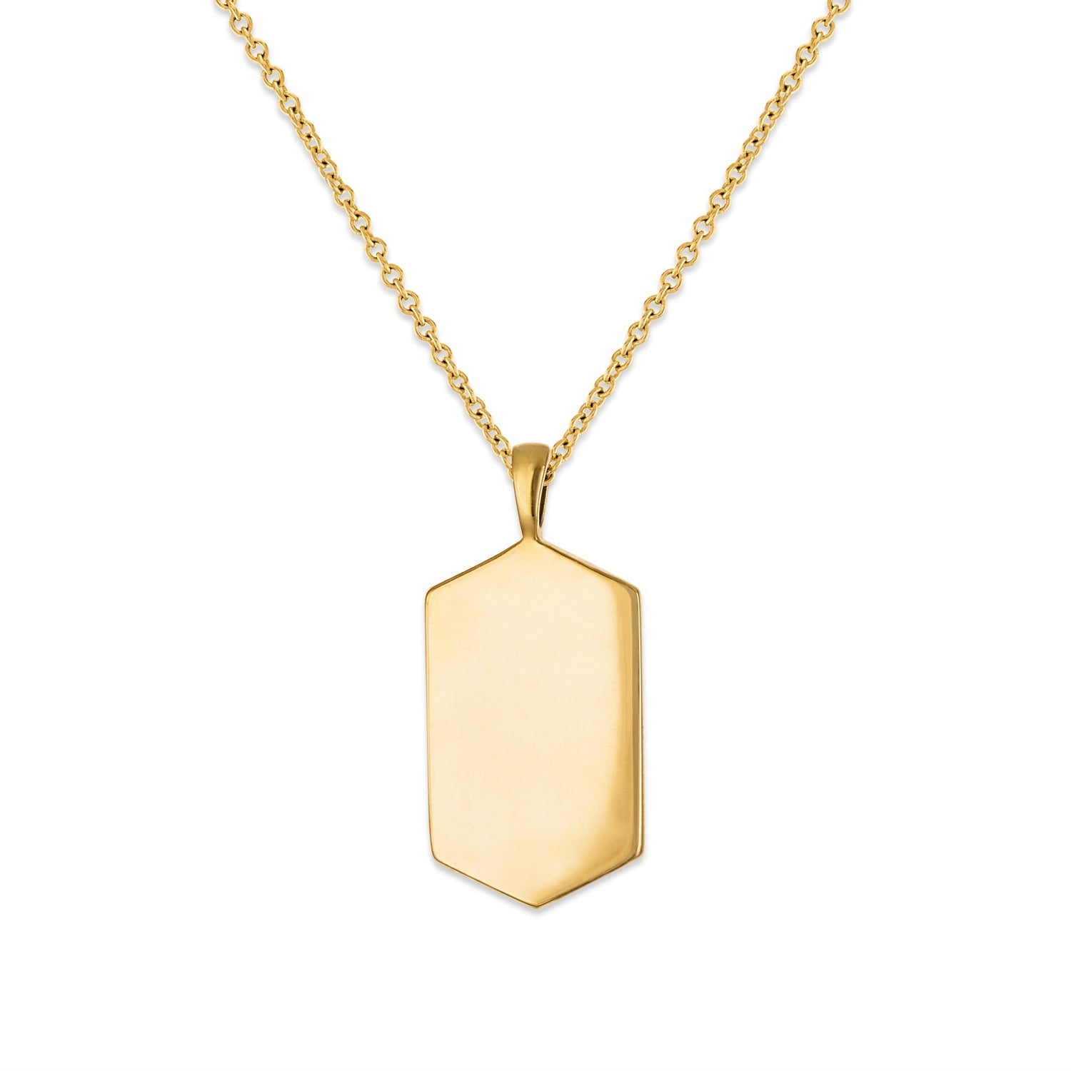 Necklace Shield Initial Pendant
