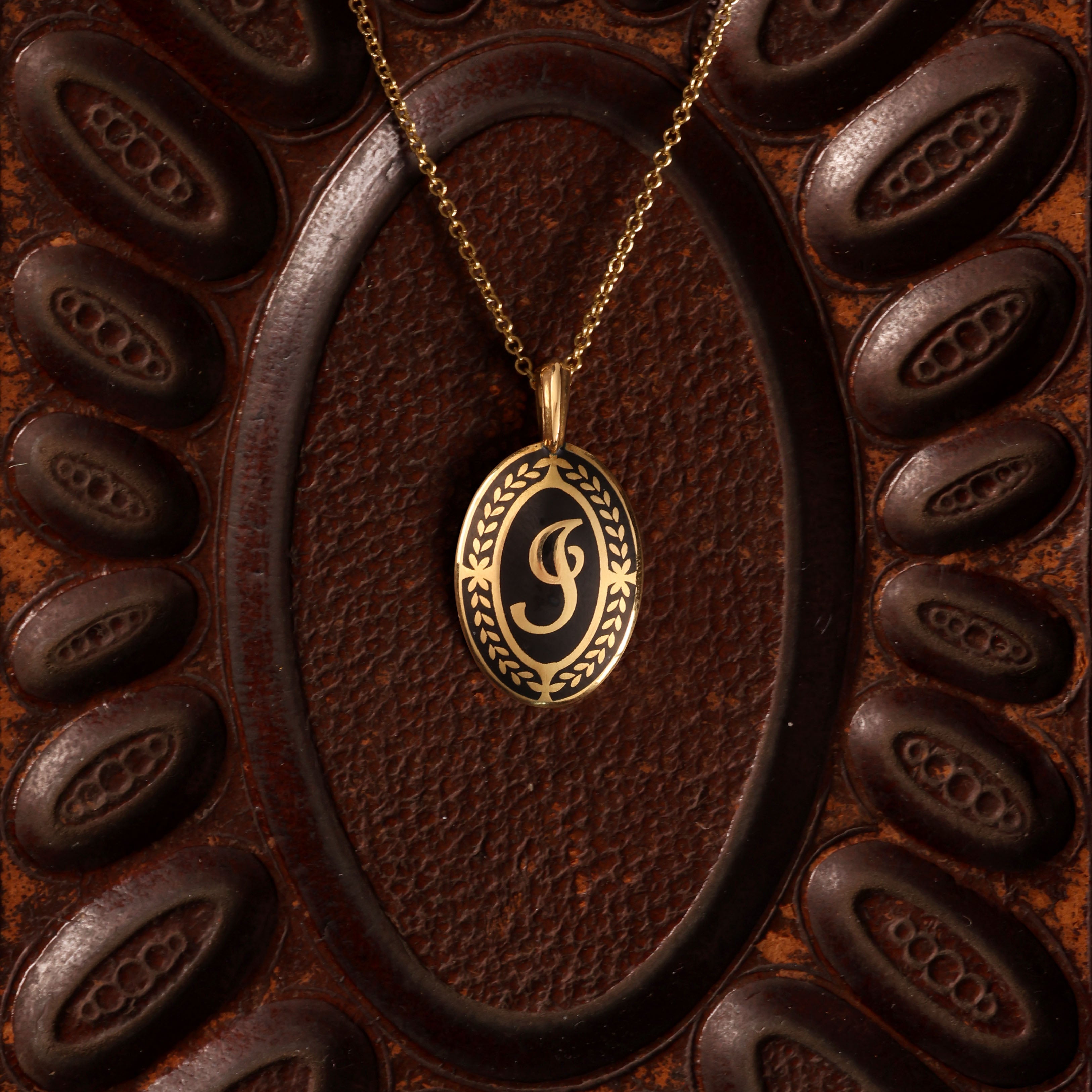 Oval Initial Pendant