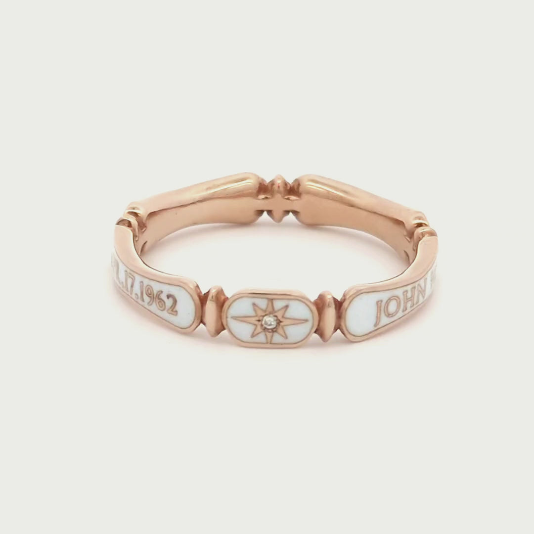 Mourning Tapered Star Diamond Ring