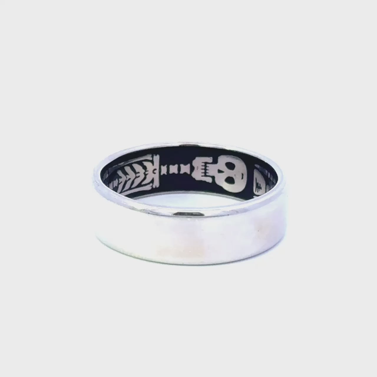 Wide Interior Skeleton Ring Memento Mori jewelry