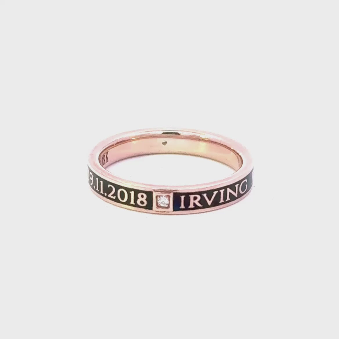Thin Traditional Diamond Memorial Ring