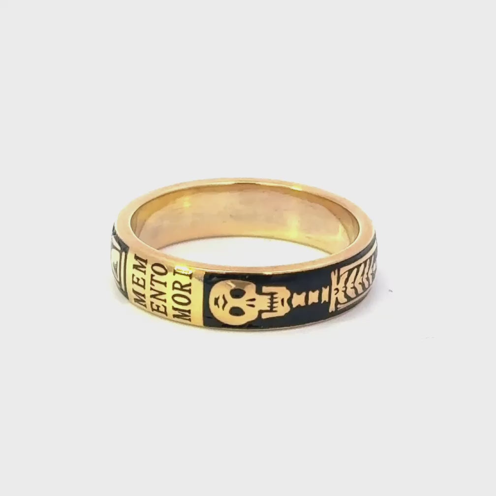 Thin Gold Skeleton Ring