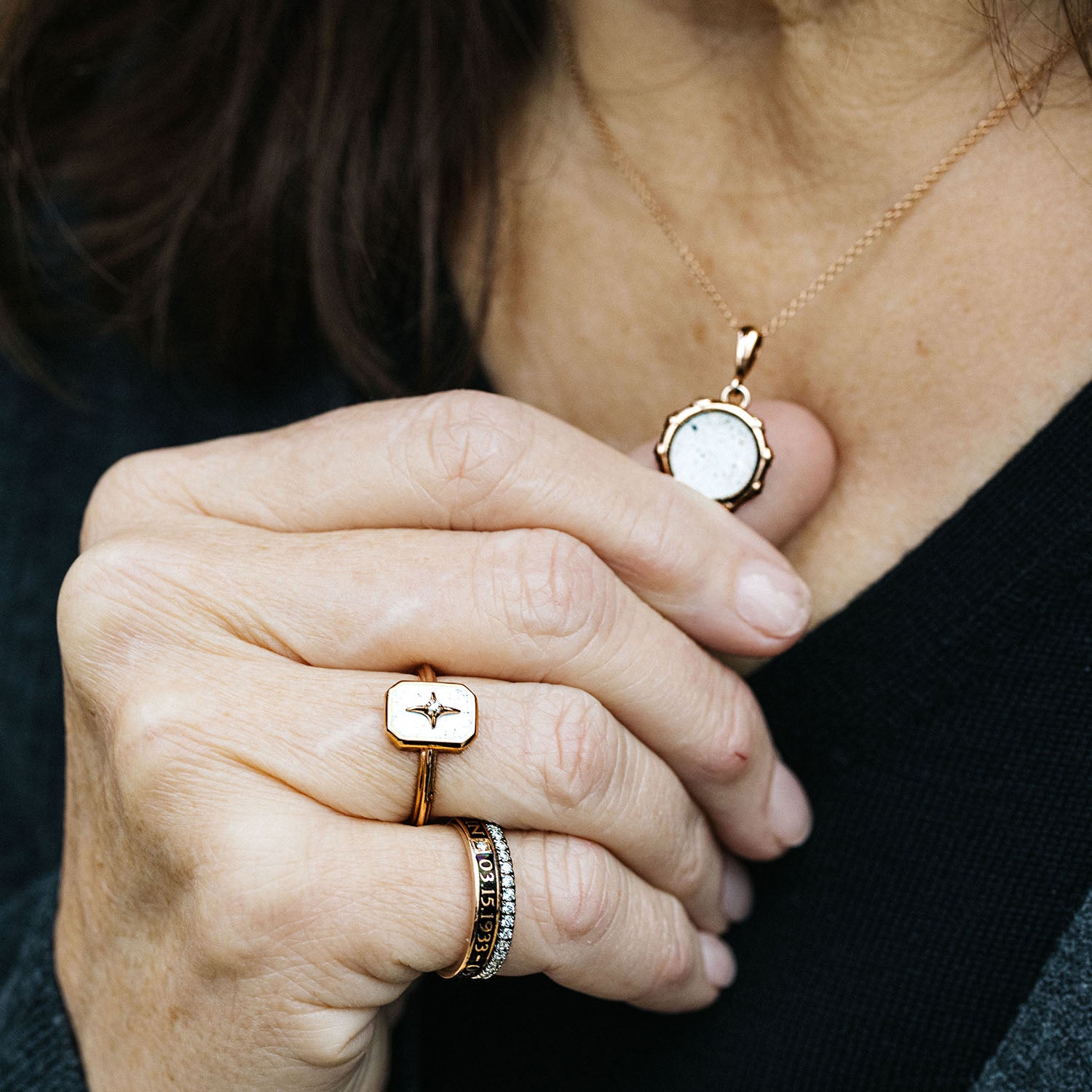 Ring Diamond Star Ashes Ring