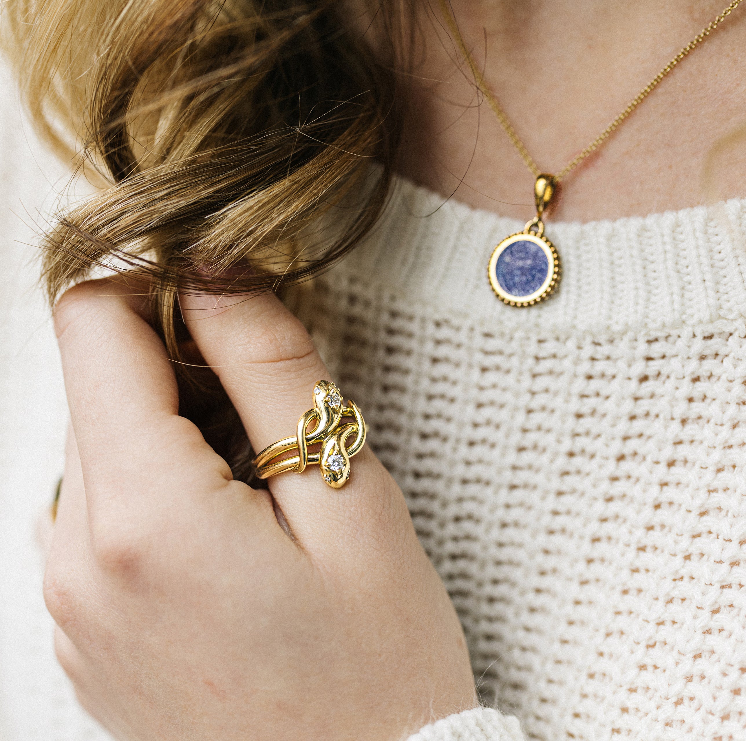 Ring Double Snake Ring