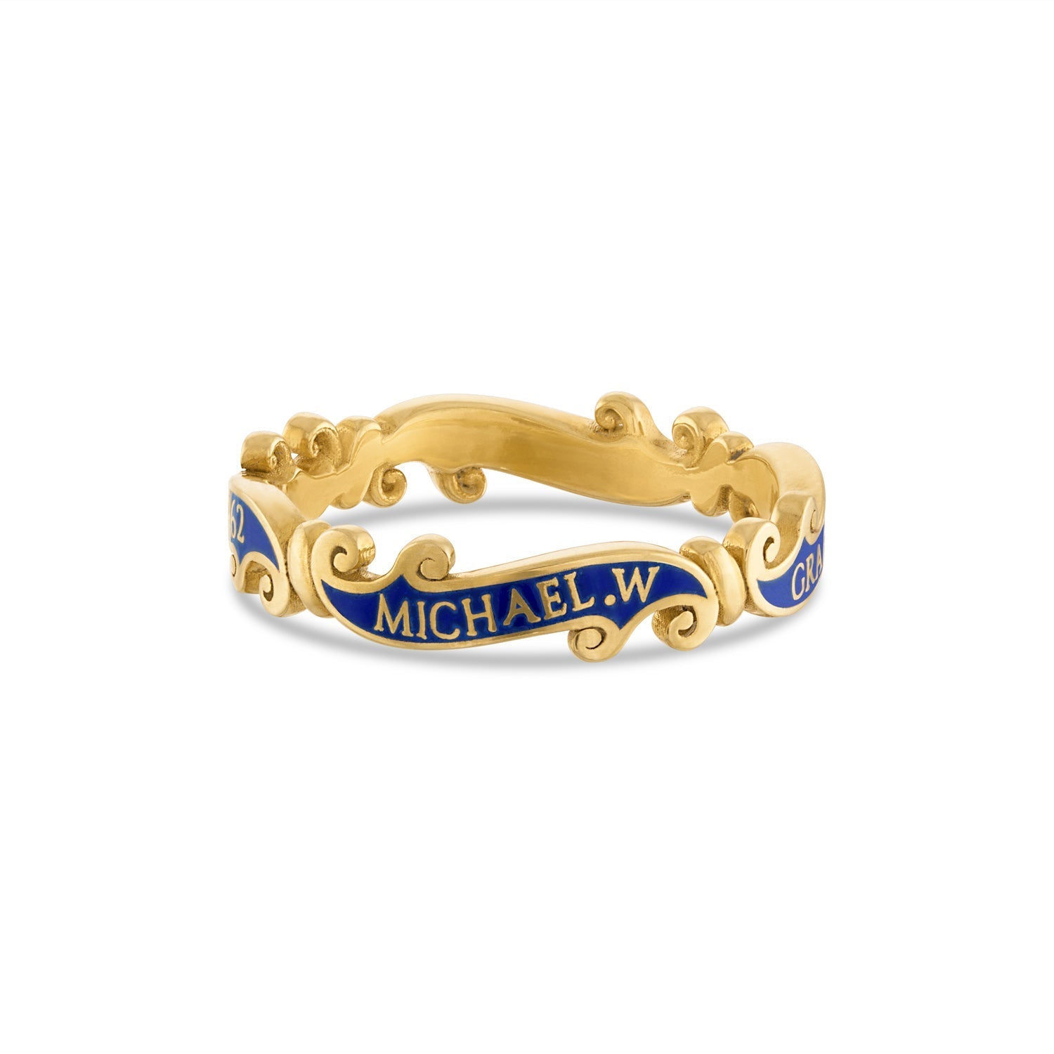 Ring Victorian Ribbon Memorial Ring