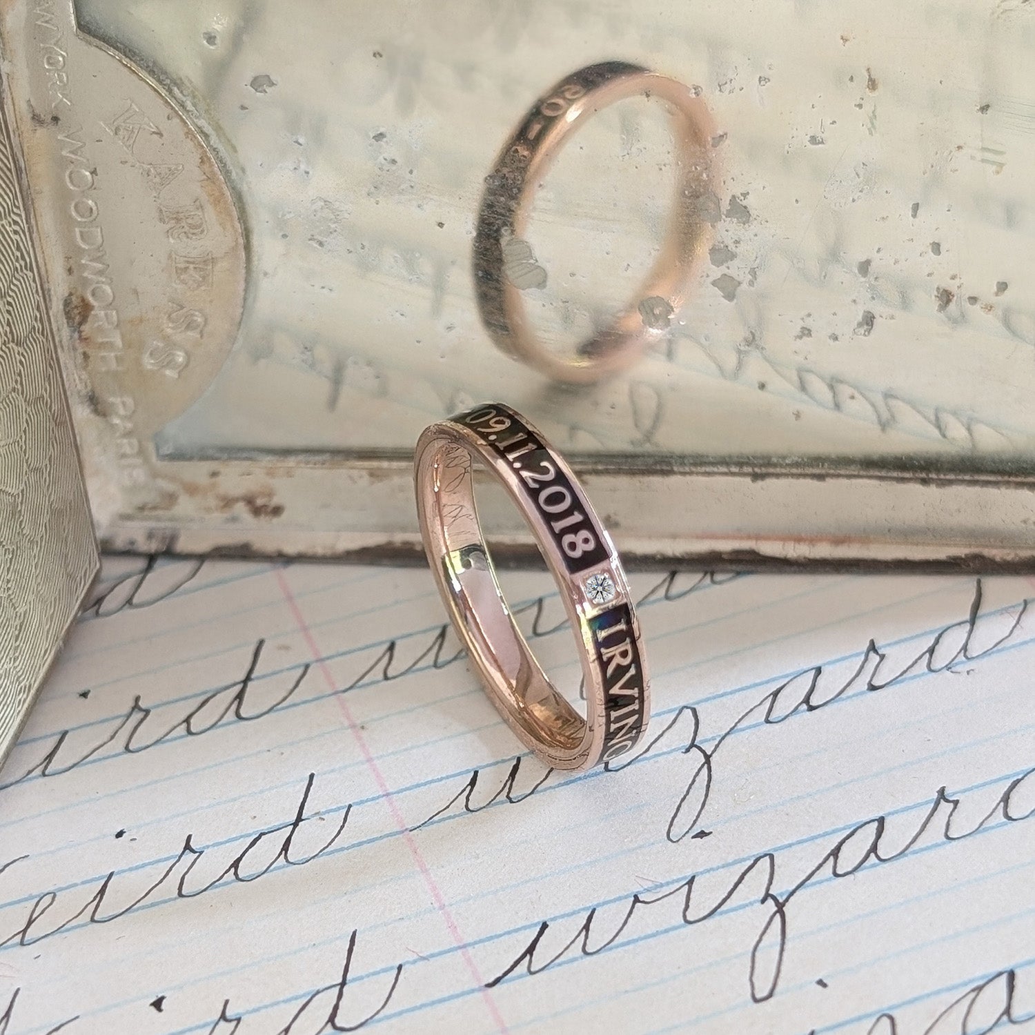 Ring Thin Traditional Diamond Memorial Ring