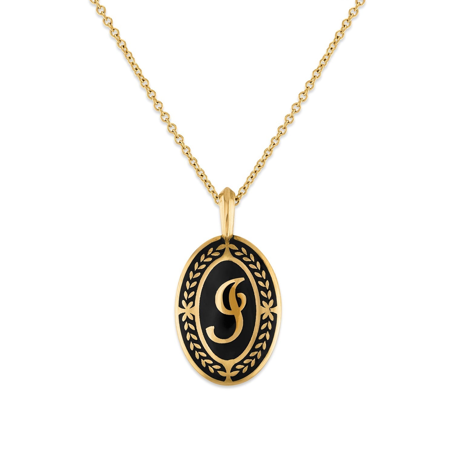 Oval Initial Pendant