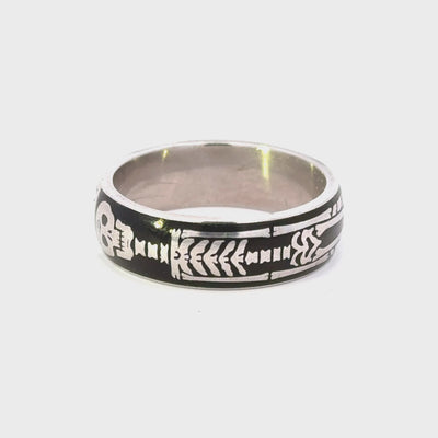 Enamel Memento Mori Ring