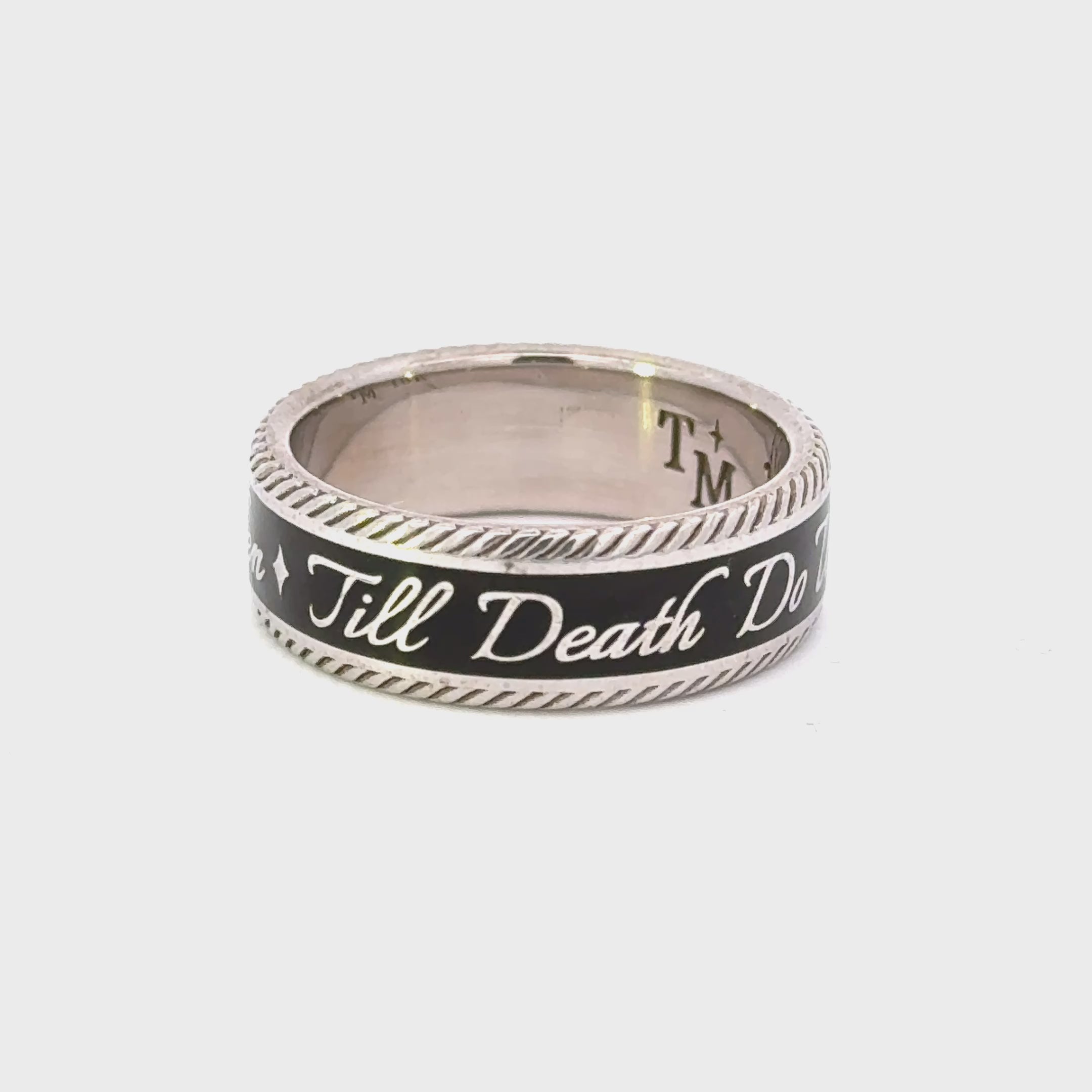 His and Hers Enamel Wedding Band