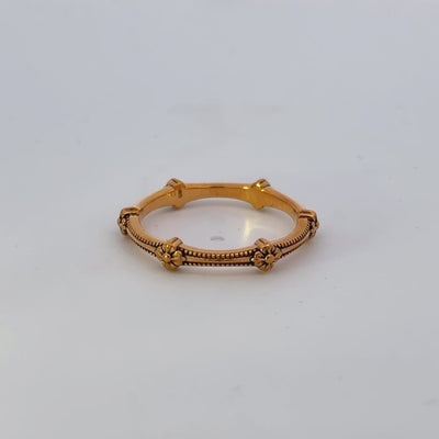 Antique Floral Stackable Ring