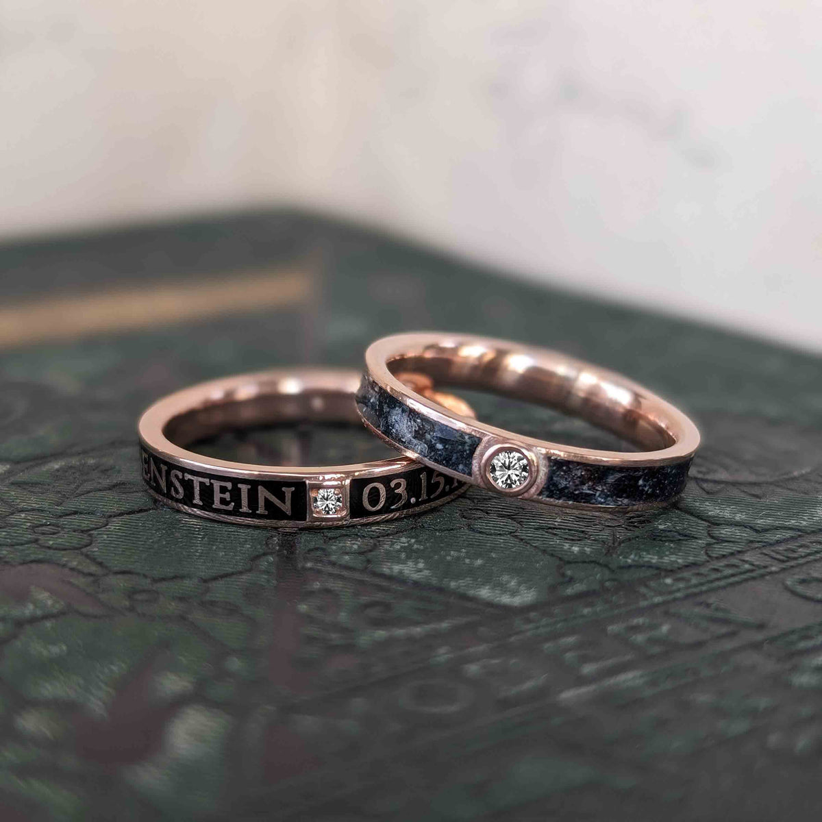 Ring Diamond Bezel Cremation Ring