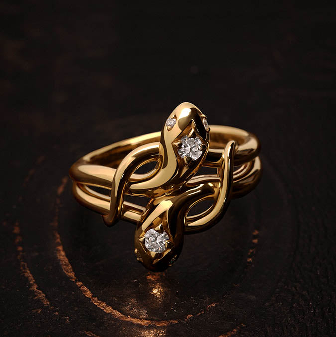 Ring Double Snake Ring