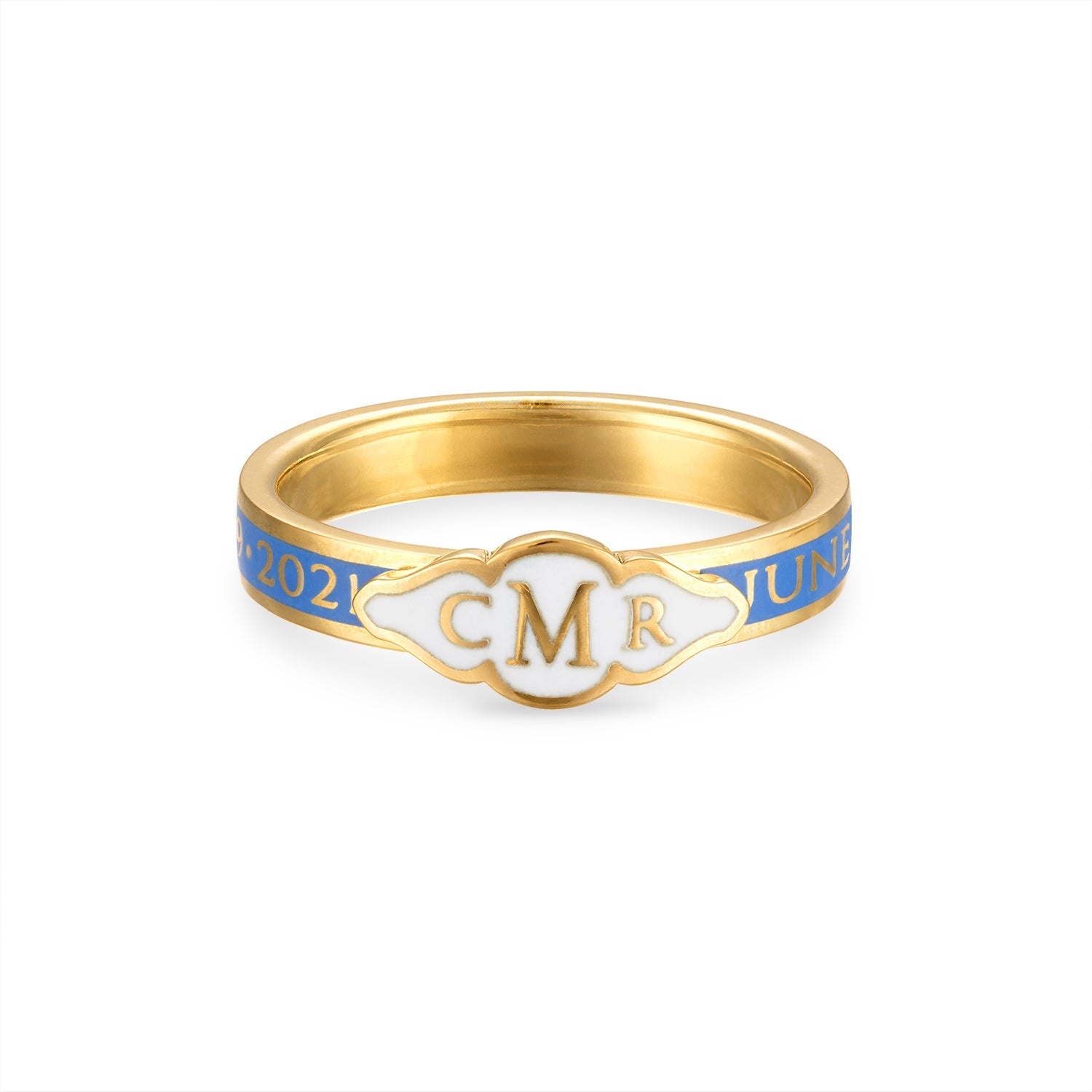 Ring Medallion Initial Ring