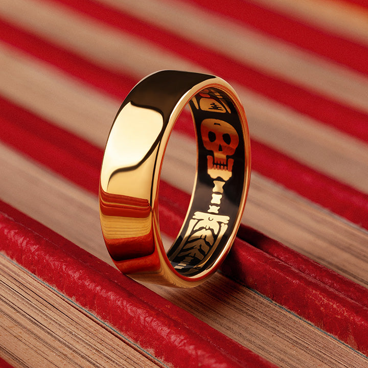 Ring Wide Interior Skeleton Ring